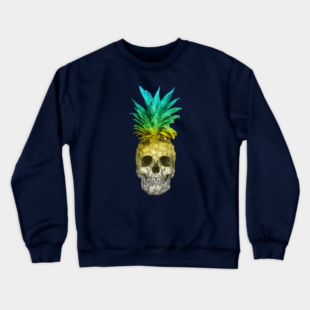 Pineapple Skull (Coloured) Crewneck Sweatshirt by Goldquills